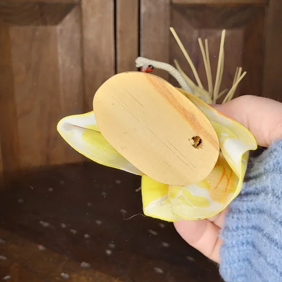 Handcrafted Doll with Yellow Floral Dress - Picture 10 of 11